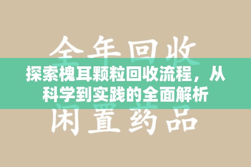 安阳探索槐耳颗粒回收流程，从科学到实践的全面解析